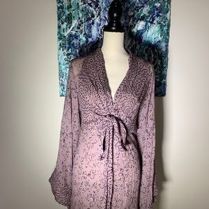 Gorgeous Purple Winter Kate Silk Maxi Dress Boho